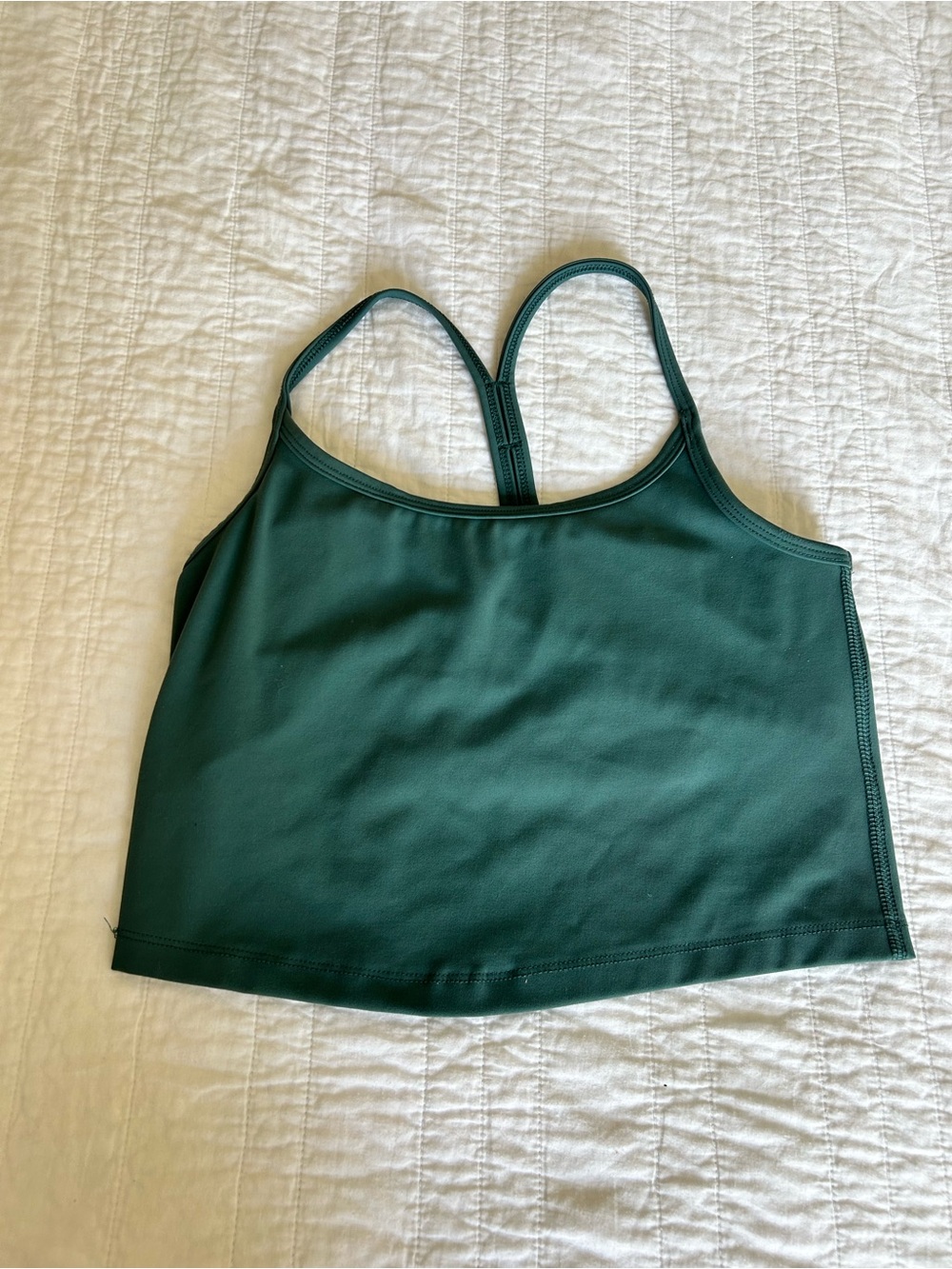 Gottex Peach Skin Collection Jade Green Cropped Cami Bra Top Size Small S